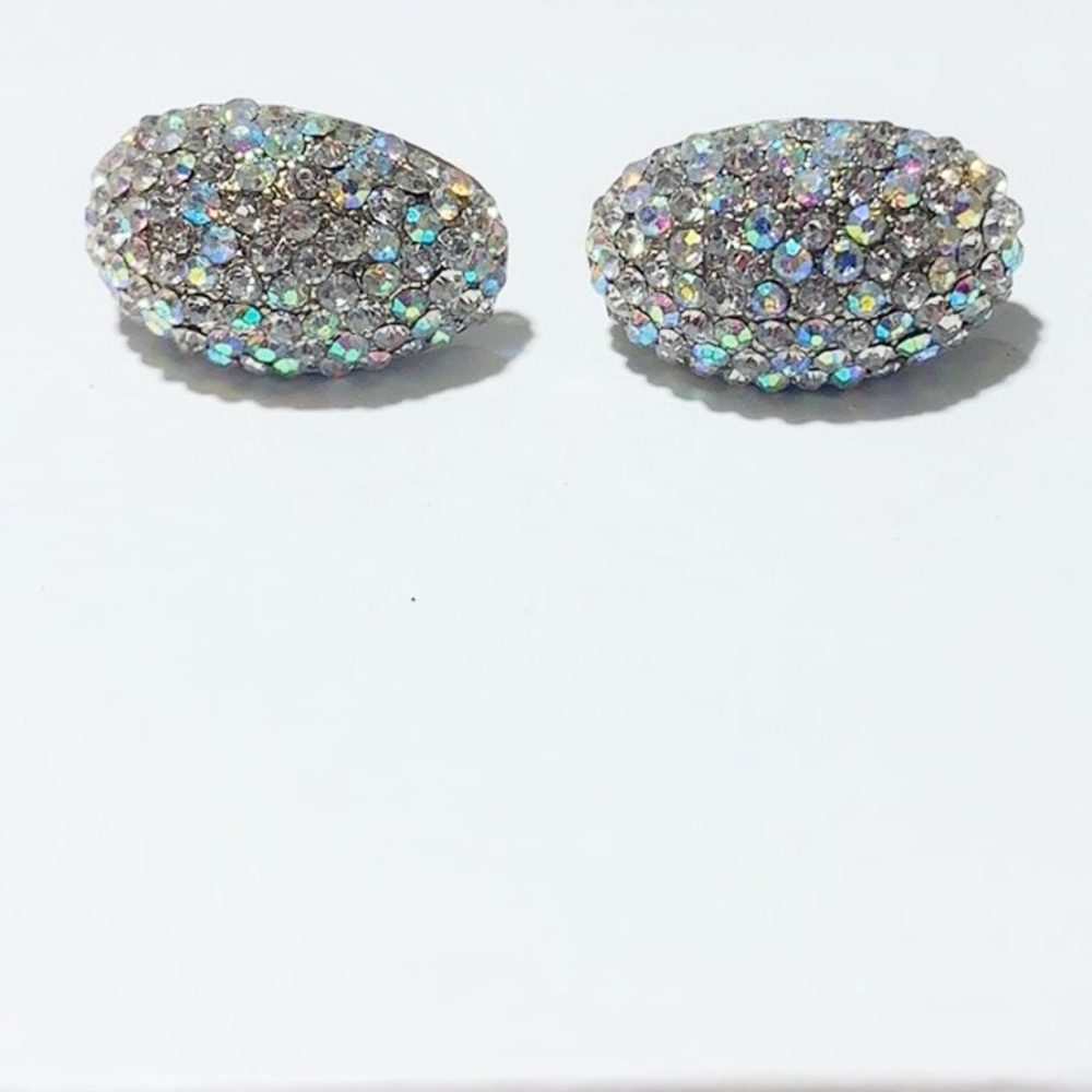 Iridescent Rhinestone Earrings